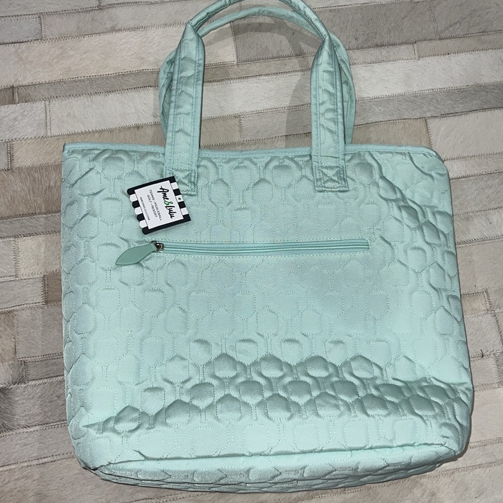 Ame & Lulu Light Blue tennis , pickleball , golf resort bag - Picture 10 of 14